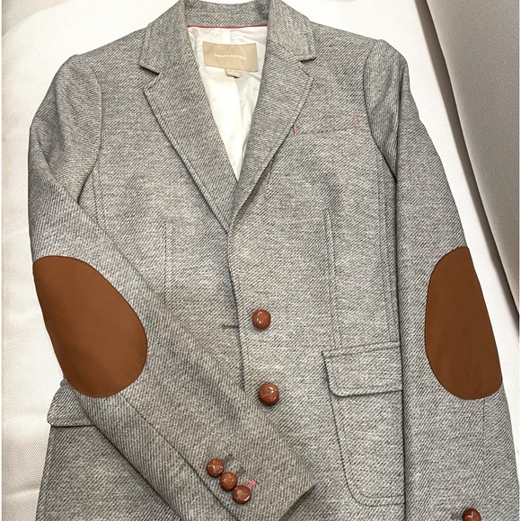 Banana Republic Grey Tweed Blazer - Size 0 - Picture 3 of 8